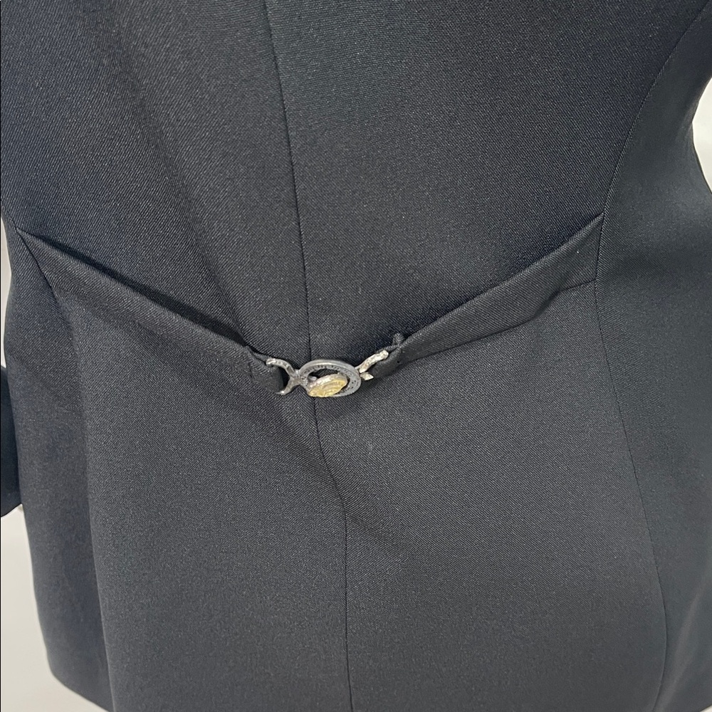 Marina Sitbon For Kamasho Paris Black Double-Breasted Jacket Medusa Buttons 42 - Picture 8 of 12